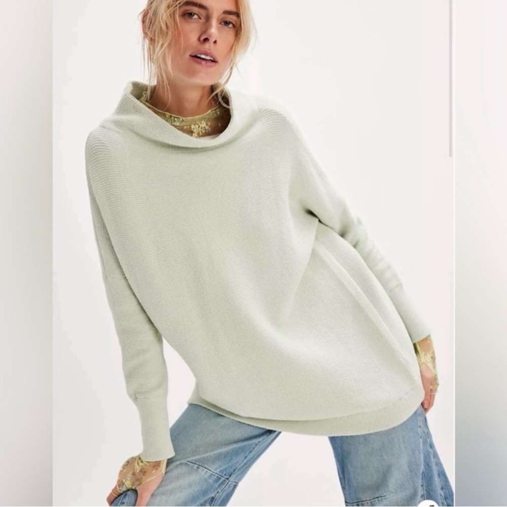 NEW NWT Free People Ottoman Slouchy Tunic Iced Sage size S